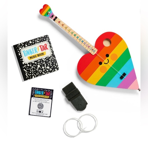 Tinker Tar Rainbow Heart Learning Guitar - Picture 2 of 4